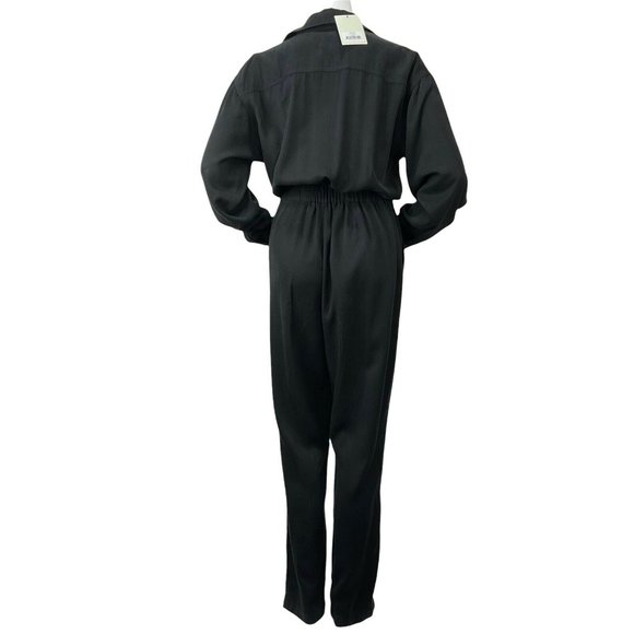 Pam & Gela Jumpsuit Women Size L Black F20 Utility Jumpsuit Long Sleeve Nwt $325 - Picture 3 of 12